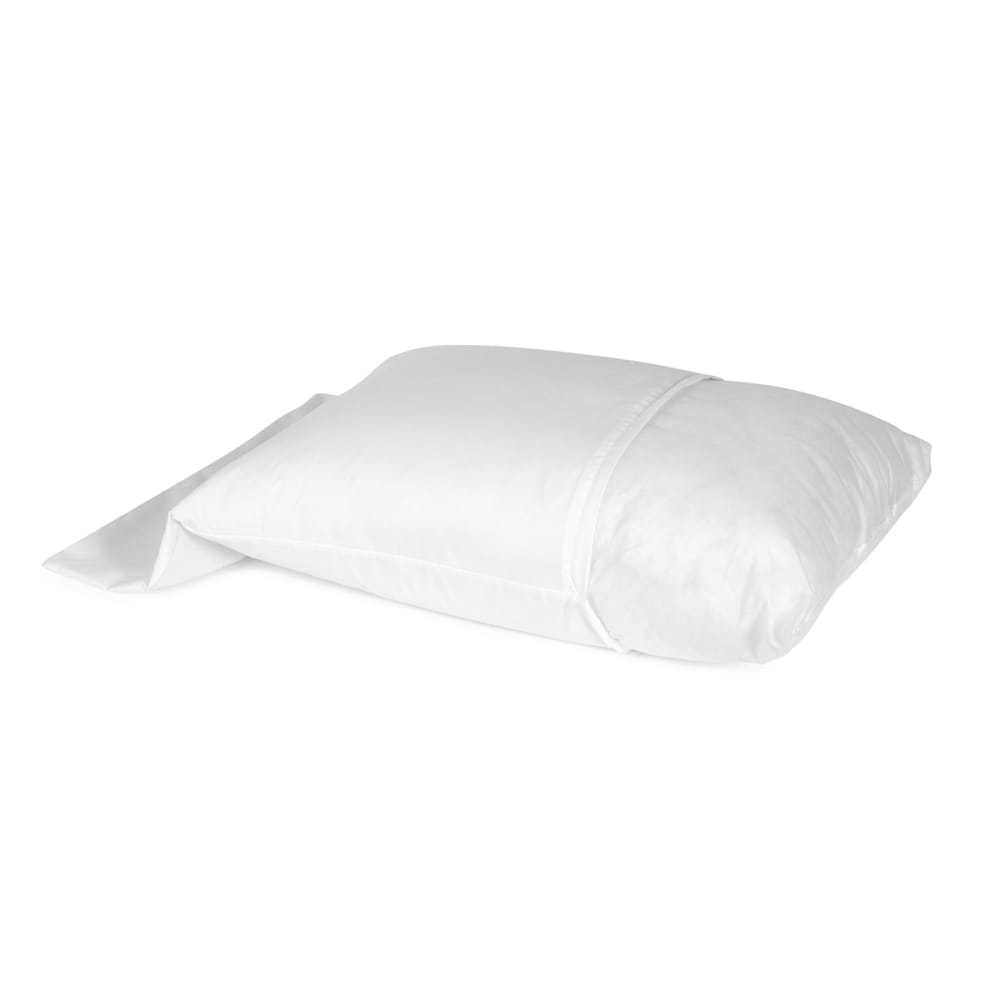 Centex T180 Blend Plain Weave, King Pillow Protector 20x36, Envelope Closure, White w/ Color Cording